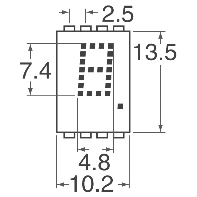 HDSP-0962 Broadcom Limited  Display Modules - LED Character and Numeric